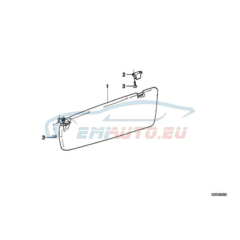 Genuine BMW Sun visor, right (51168106924)