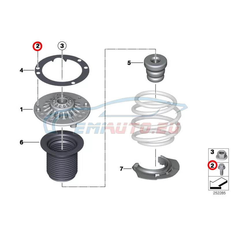 Genuine BMW Hex Bolt with washer (31306869931) -- Worldwide delivery