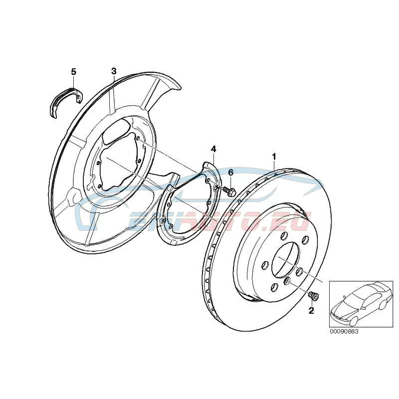 Original BMW Bremsscheibe belüftet (34211166127)
