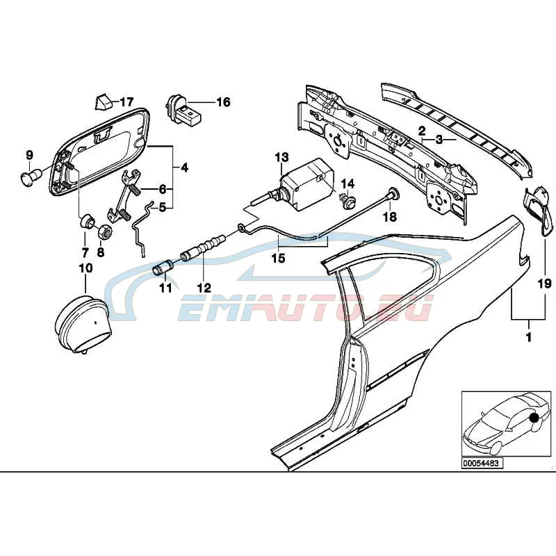 Genuine BMW RIGHT REAR SIDE PANEL (41218243100)