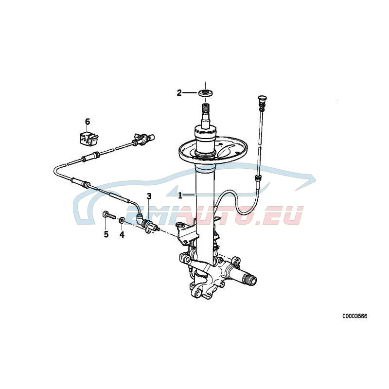 Original BMW Federbein vorn links (31312227533)