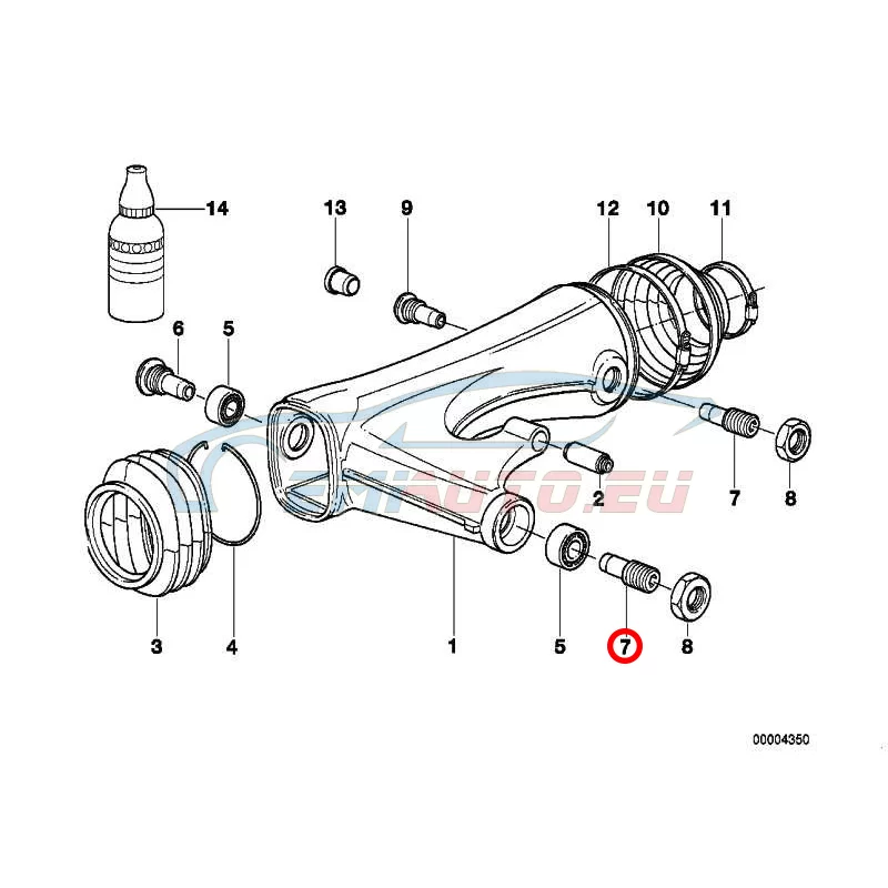 Original BMW Lagerzapfen links (33172311074)