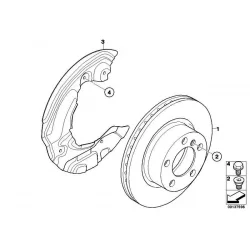 Original BMW Bremsscheibe Leichtbau belüftet (34116782601)