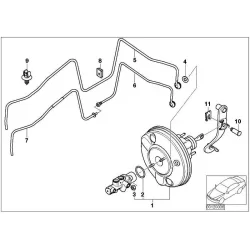 Original Mini Unterdruckleitung mit Rückschlagventil (34336761456)