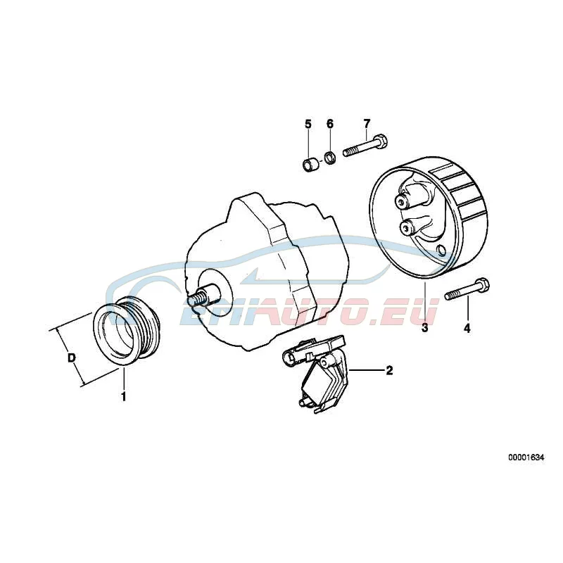 Genuine BMW EXCH compact generator (12312247405)