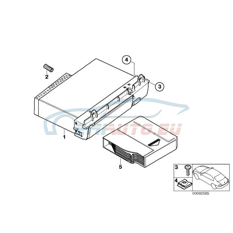 Genuine BMW EXCH-CD Changer (65126916581)