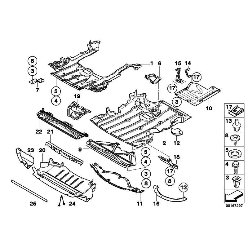 Genuine BMW Engine comp. shield., underride prot. (51758041698)