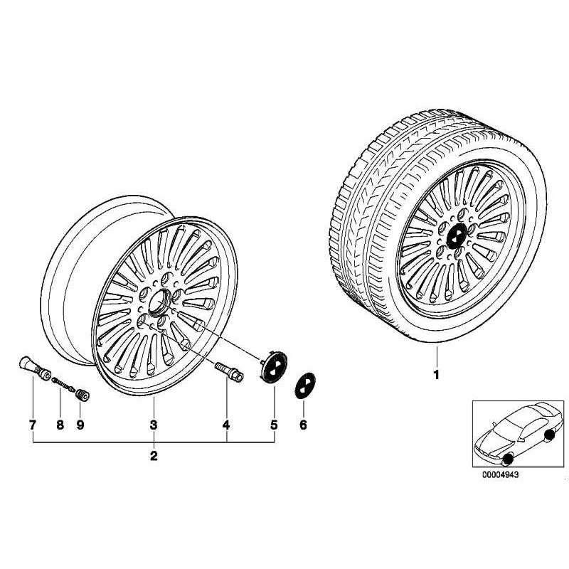 Оригинал BMW дисковое колесо легкосплавное (36111092209)