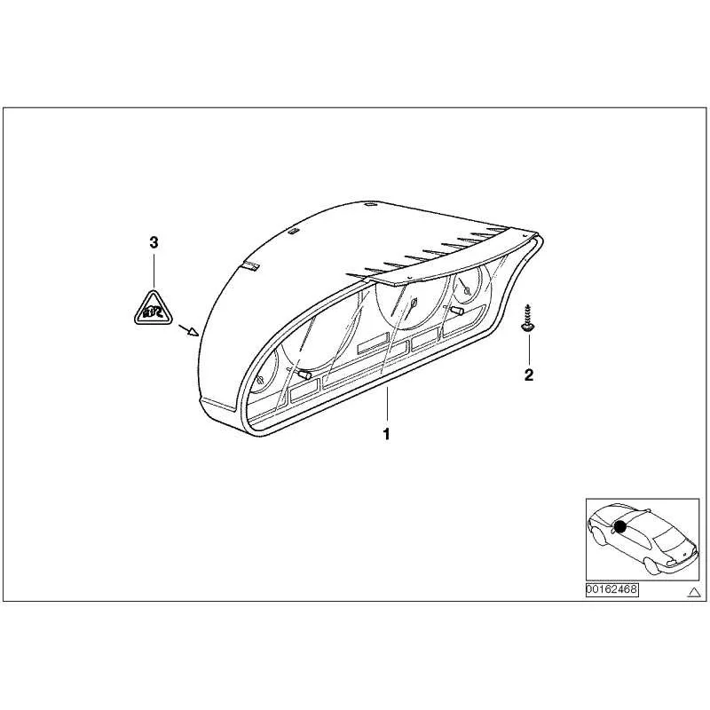 Genuine BMW INSTRUMENTS COMBINATION UNCODED (62116985653)