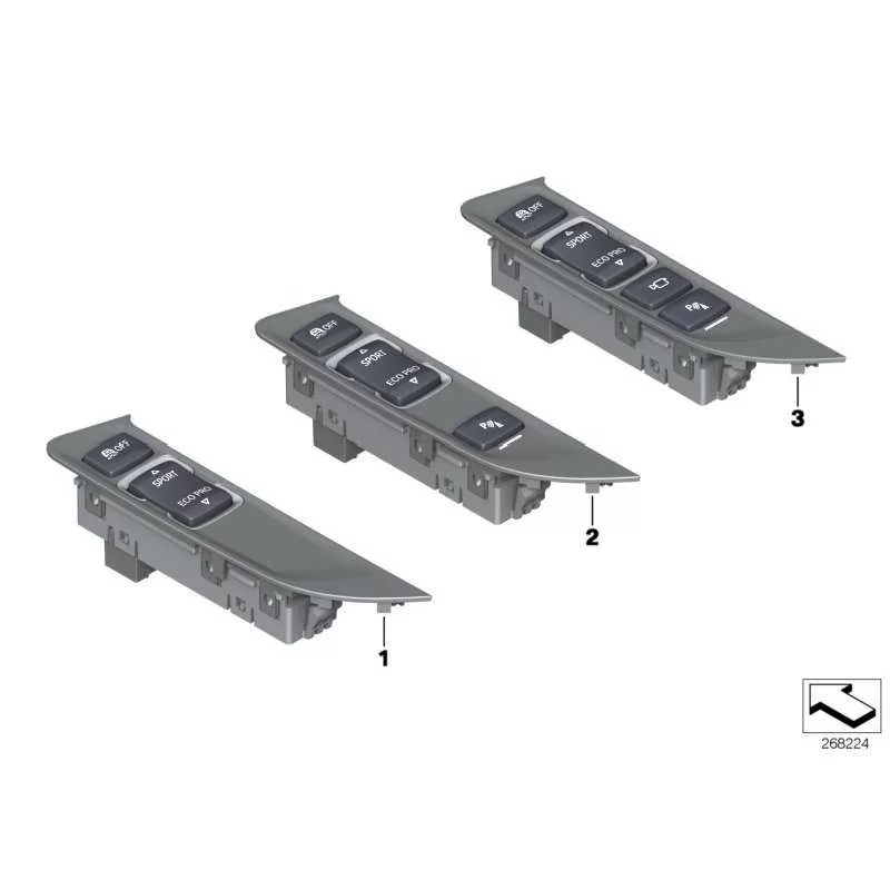 Genuine BMW Operating unit, centre console (61319252920)