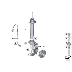 Genuine BMW Spring strut, front (31316791575)