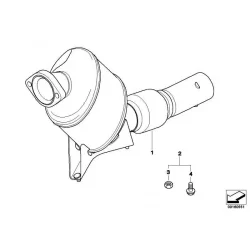 Genuine BMW Assembly kit, open system DPF (18100422103)
