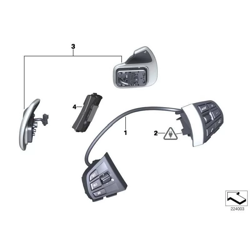 Genuine BMW Control unit, steering wheel electronics (61319218379)
