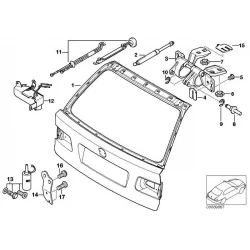 Genuine BMW LEFT TRUNK LID HINGE (41617007403)