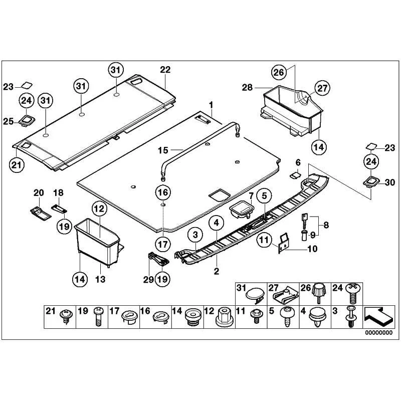 Genuine BMW Countersunk screw (07119903371)