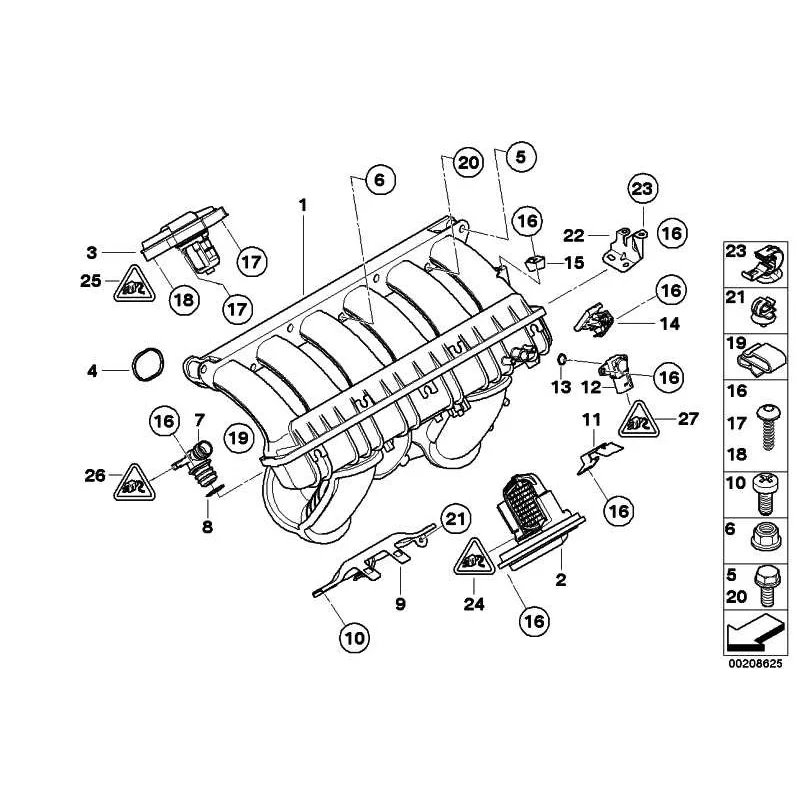 Genuine BMW Angle connector (11617561408)