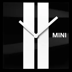 Original MINI WALL CLOCK, racing stripes (80262183218)