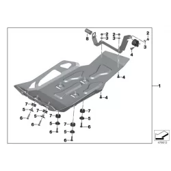 Genuine BMW Set, engine guard, aluminium, Enduro (77148533747)