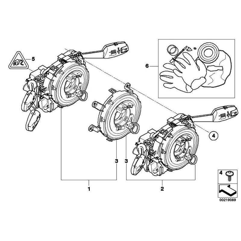 Genuine BMW Switch cluster steering column (61319123048)