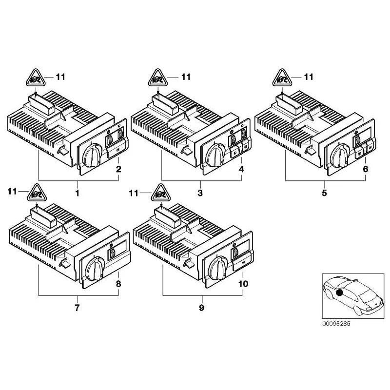 Genuine BMW Switch unit, light (61319133030)