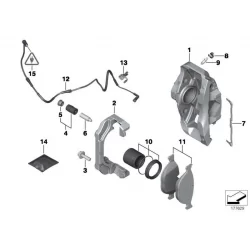 Original BMW Bremssattelgehäuse links (34116786817)