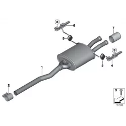 Genuine Mini Rear silencer (18307628083)
