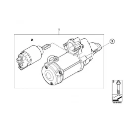 Genuine BMW Exchange starter motor (12417618620)
