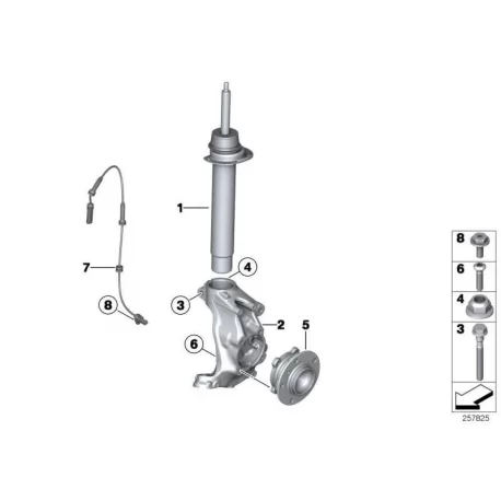 Genuine BMW Spring strut, front (31316856714)