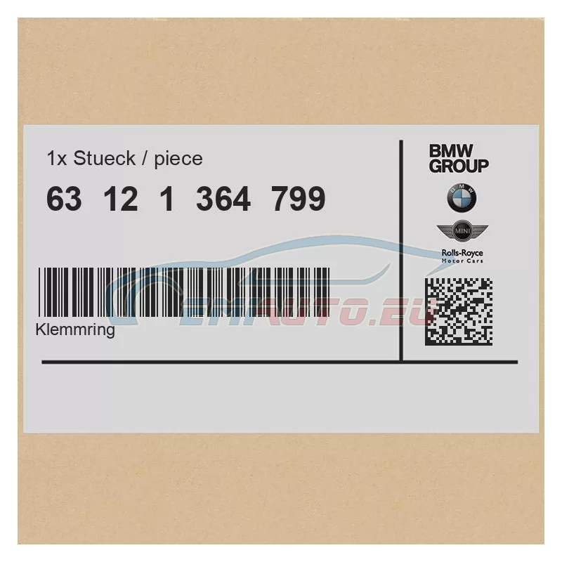 Genuine BMW CLAMP RING (63121364799)