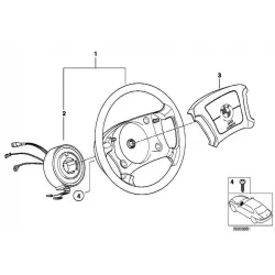 Genuine BMW Steering wheel, leather (32341092038)