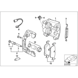 Original BMW Bremssattelgehäuse links (34111163317)
