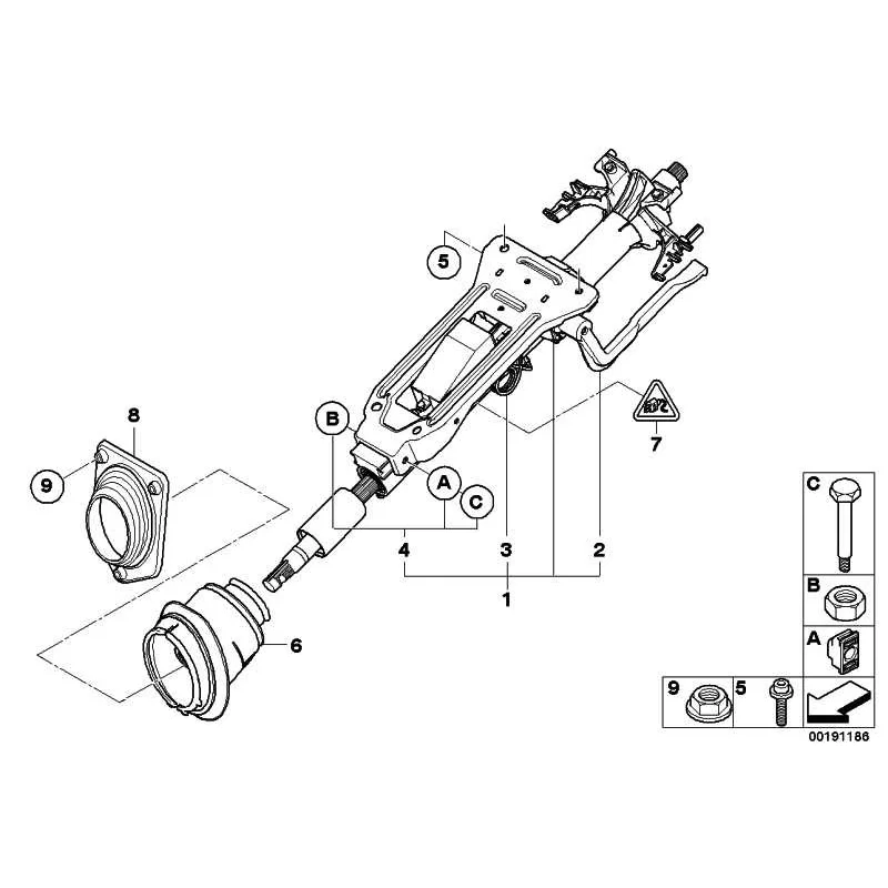 Genuine BMW Manually adjust. steering column (32306788174)
