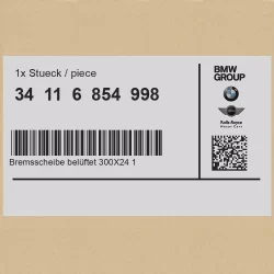Original BMW Bremsscheibe belüftet (34116854998)