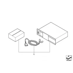 Genuine BMW Retrofit kit, CD-changer (65122151906)