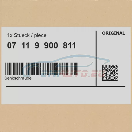 Genuine BMW Countersunk screw (07119900811)