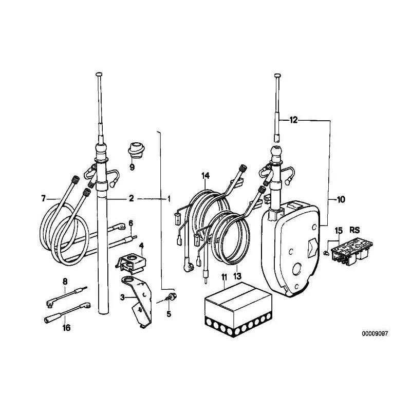 Original BMW Nachrüstsatz Automatikantenne gesteckt (65229058339)