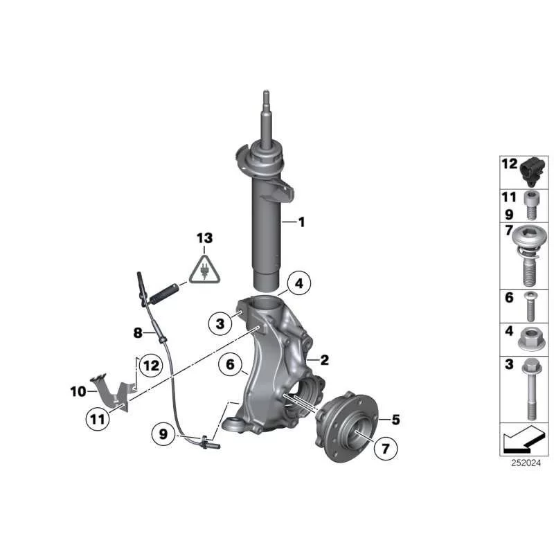 Original BMW Federbein vorn links (31316789853)