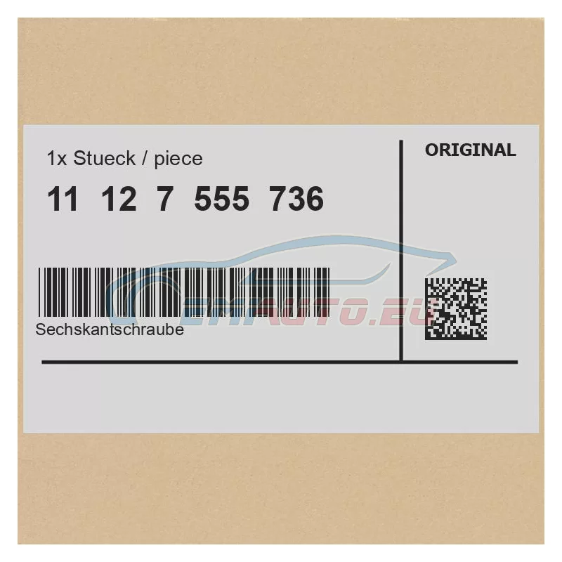 Genuine BMW Hex Bolt (11127555736)