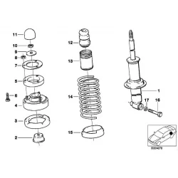 Original BMW Federbein hinten (33521132851)