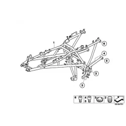Original BMW Heckrahmen silber (46517720206)