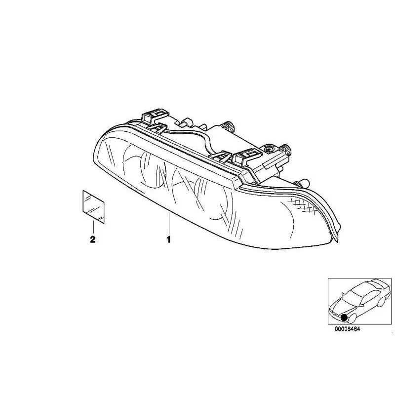 Genuine BMW Headlight left (63126900201)
