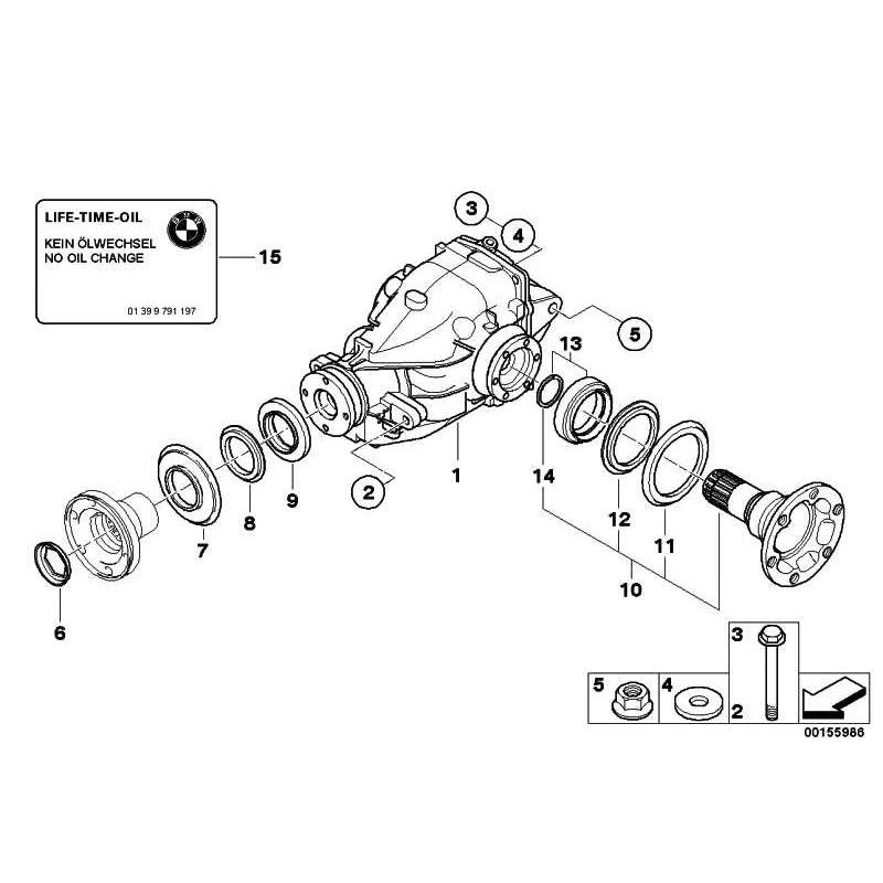 Original BMW Austausch Hinterachsgetriebe (33107535120)
