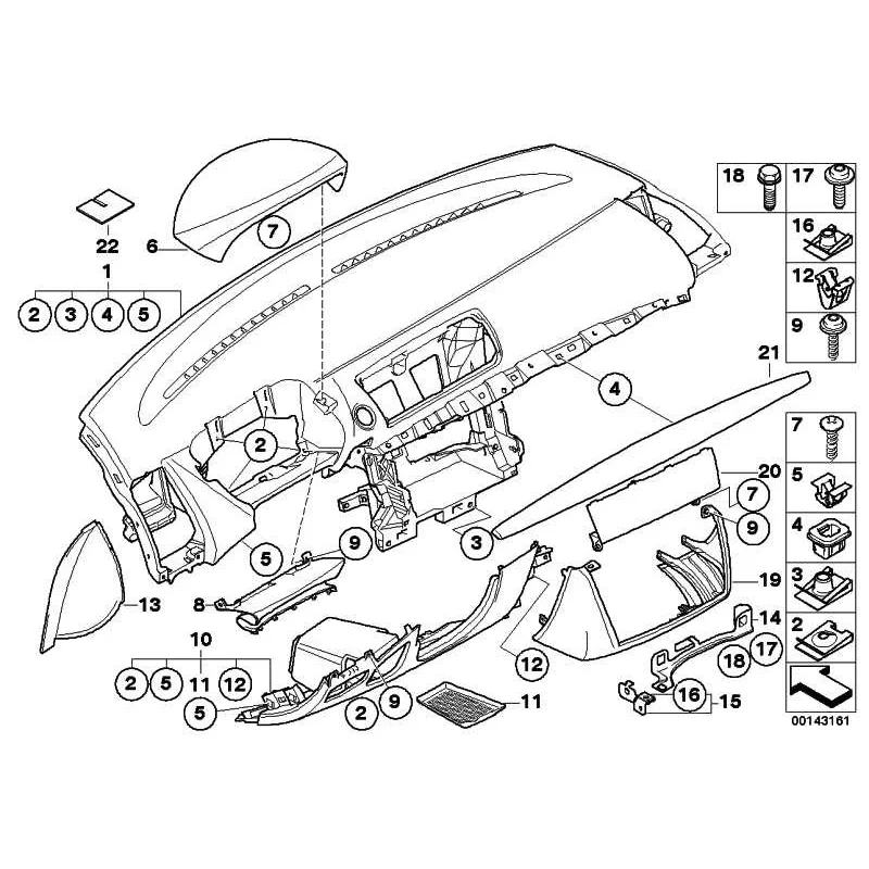 Genuine BMW Trim, instrument panel, walnut (51459143753)