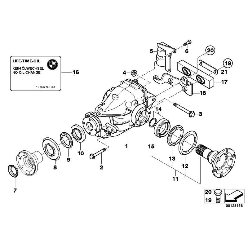 Original BMW Austausch Hinterachsgetriebe (33107530843)