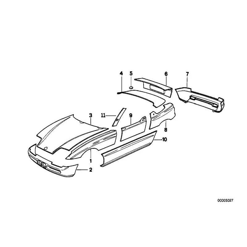 Genuine BMW Side panel, front left (41352290419)