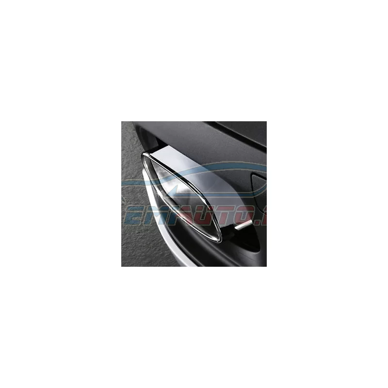 Original BMW Endrohre mit Blende Chrom komplett (18302185392)