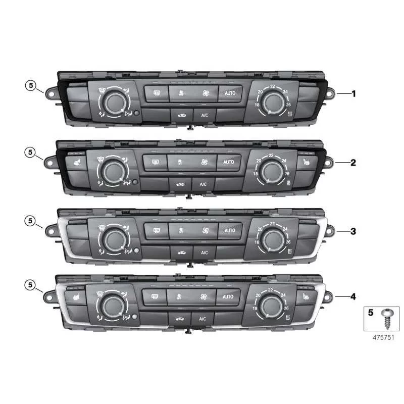 Genuine BMW Control unit, automatic air cond., Basis (64119287345)