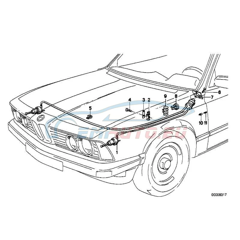 Genuine BMW Headlight vertical aim control (63121386148)