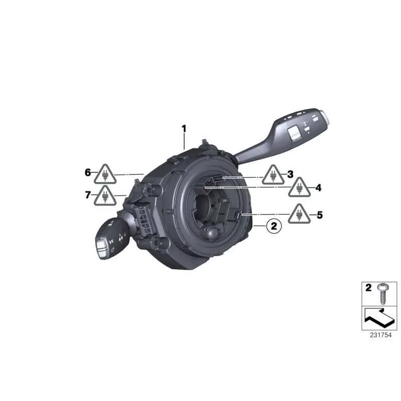 Genuine BMW Switch cluster steering column (61319253745)