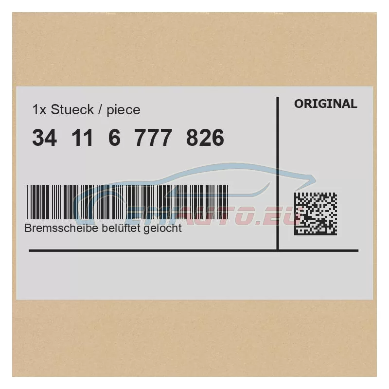 Original Mini Bremsscheibe belüftet gelocht (34116777826)